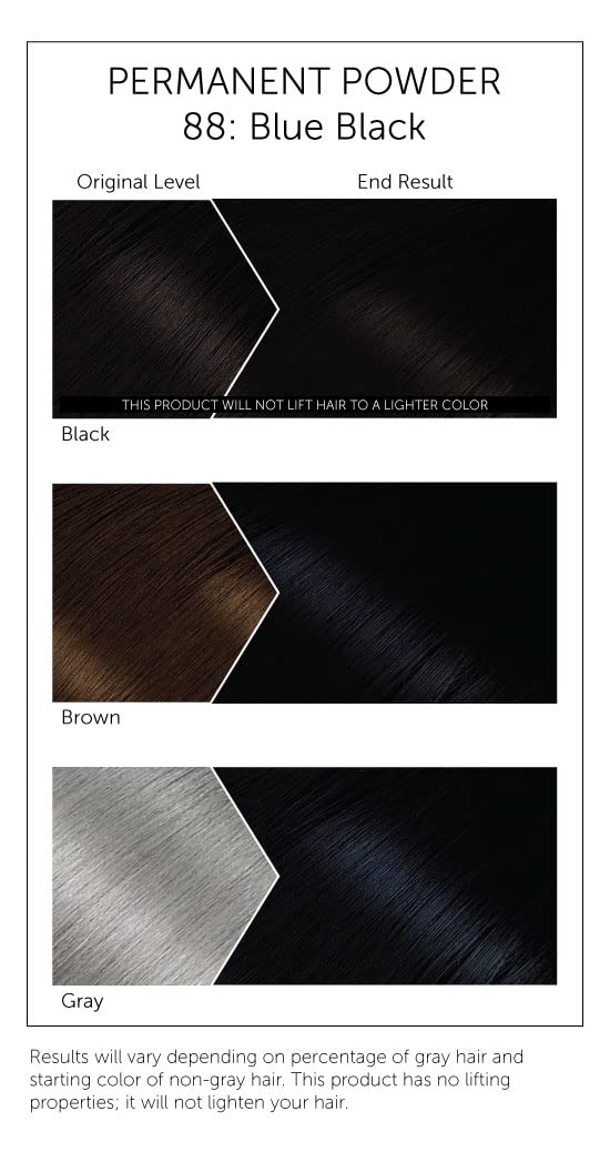 #88 Blue Black Bigen Permanent Powder (3 Pack)