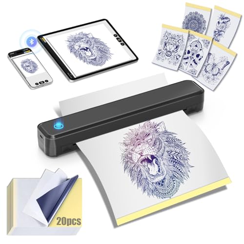 Portable Wireless Bluetooth Tattoo Stencil Printer - Compact & Rechargeable