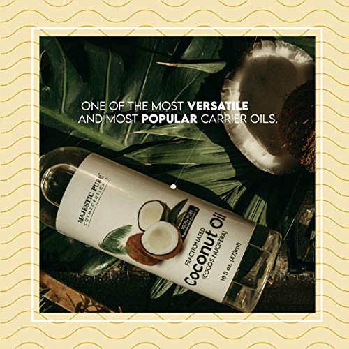 MAJESTIC PURE Fractionated Coconut Oil (16 oz) and Beard Oil (2 fl oz) Bundle