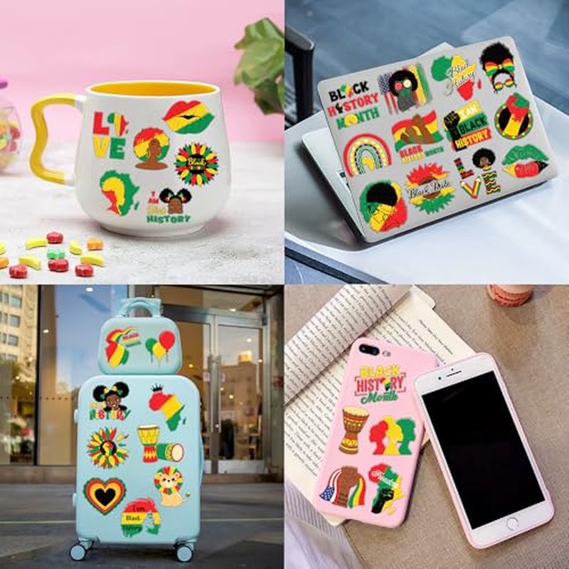 96 PCS Happy Black History Month Pre-Cut Temporary Tattoos for Kids | Super Cute Themed Birthday Party Favors, Supplies, Decorations, African Tattoo Stickers, School Prizes Gifts For Boys Girls