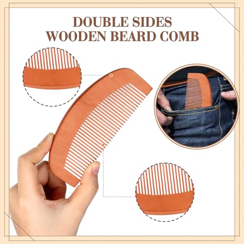 Rectangle Beard Brush & Comb Grooming Set - 10 Pieces