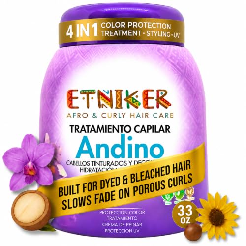 Etniker Andino Curl Cream for Color-Treated & Curly Hair, Leave-In 33 oz