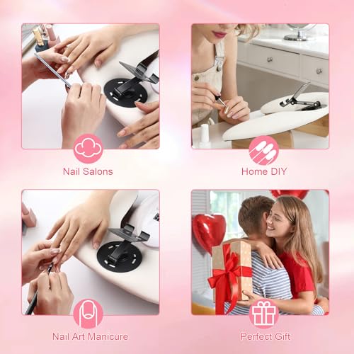 White Arm Rest for Nails Tech U-Shaped Hand & Manicure Support - Ergonomic & Non-Slip