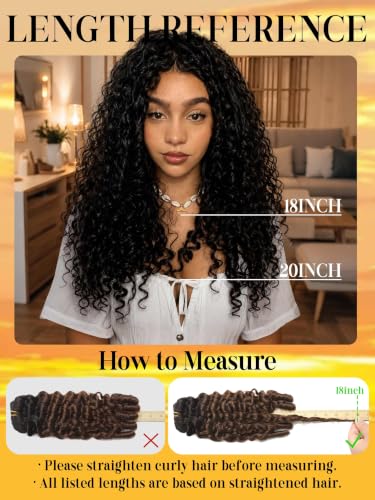 Caliee Burmese Curly Human Hair Clip Ins - Natural Black to Chocolate Brown 20 Inch 120g Variation T1B/4