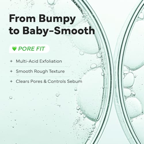 SAM¡¯U PH Sensitive Pore Fit Face Mask ? Pore Tightening & Exfoliating Vegan Sheet Mask with AHA, BHA, PHA, LHA, Texture Refining, Travel-Friendly Korean Skincare (5 Sheets)