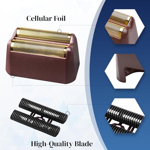 3 Pack Professional 5 Star Series Finale Shaver Replacement Foil and Cutter Bar Assembly Compatible with wahl Shaver Foil 7031-100, 7043-100 Super Close Shaving Replacement Heads£¬Red