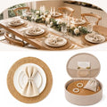 15in Round Woven Placemats Set of 24 - Rattan Chargers for Elegant Table Settings