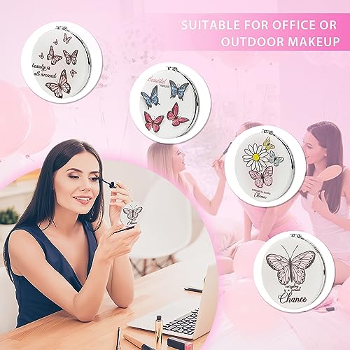 24Pcs Butterfly Compact Mirrors Wedding Party Favors Gift Set