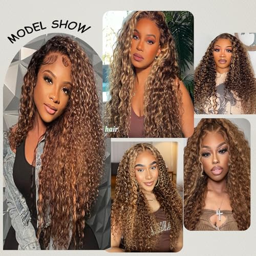 Deep Wave 5x5 HD Lace Closure Hair Extensions - Honey Blonde, 10 Inch, 150% Density