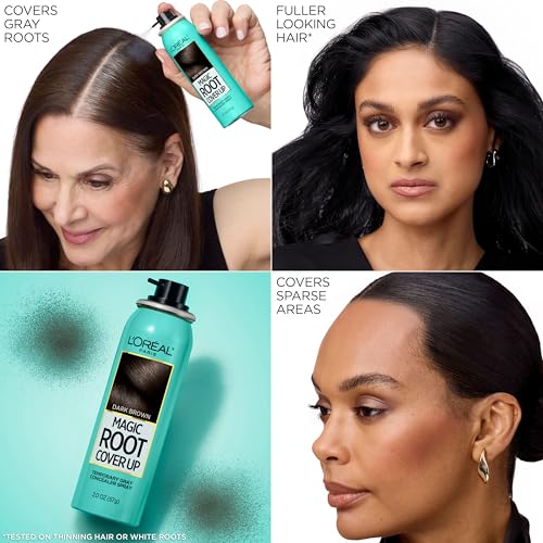 L'Oreal Paris Magic Root Cover Up Gray Hair Spray Dark Blonde 2 oz Pack of 2