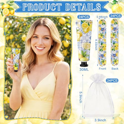 Capri Lemon Hand Cream & Nail File Gift Set - Bridal Wedding Favors Bulk