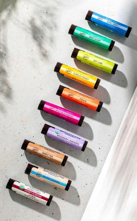 Natural Lip Balm Gift Set with 7 Flavors - Moisturizing Lip Care