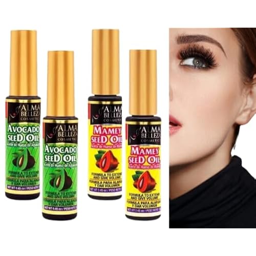 R?mel (Mascara for eye lashes) 2 Avocado & 2 Mamey Seed Oil (4 PACK) To extend & Give Volume Premium ALMA BELLEZA quality., Black