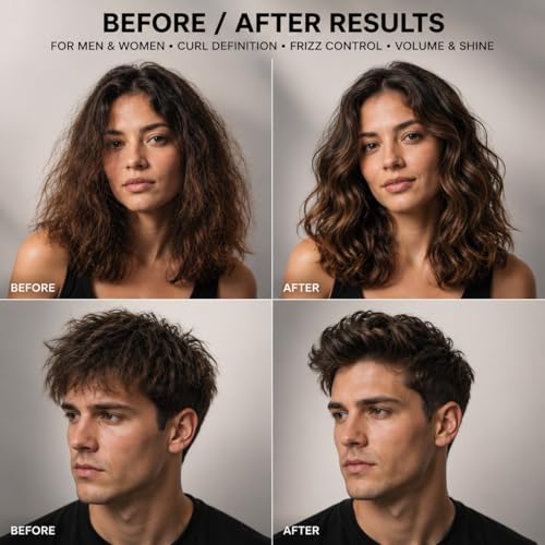 Volumizing Curl & Frizz Control Hair Mousse for Men & Women – Long-Lasting Hold, Shine, 7.10 fl oz