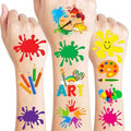 96PCS Art Pre-Cut Temporary Tattoos for Kids - Fun Party Favors, Birthday Decorations, Stickers for Girls & Boys, Classroom Rewards & Themed Gifts