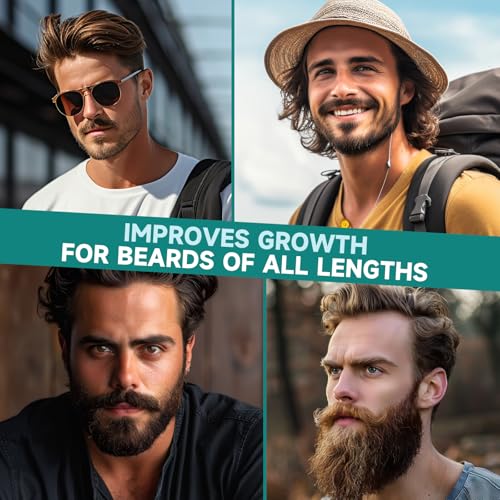 Beard Growth Oil with Cedarwood - 2X Concentration Biotin Beard Oil for Men (2 oz) - Natural Moisturizer & Softener