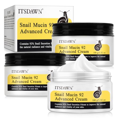 ITSDAWN Snail Mucin 92% Face Moisturizer 3 Pack - 3.52 Oz Hydrating Cream