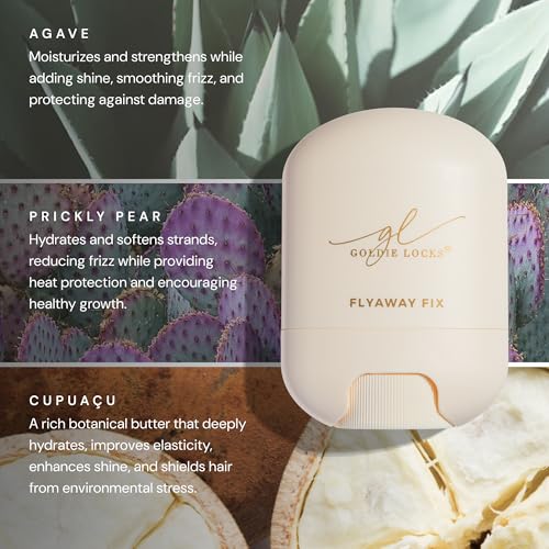 Goldie Locks Hydrating Flyaway Fix Pomade Stick for Frizz Control & Smoothing - Safe for Color & Extensions