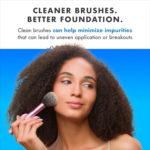 Cinema Secrets Original Blue Vanilla Makeup Brush Cleaner Solution & Spray Combo - Professional Cleanser for Makeup Brushes - Quick-Drying & Rinse-Free - Removes Built-Up Make Up (16 fl oz & 2 fl oz)