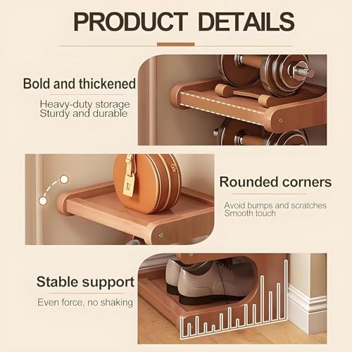 Brown 39-Inch Bamboo Shoe Rack - Vertical Narrow Shoe Organizer for Small Spaces