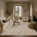 HUGEAR 6x9 Brown Washable Area Rug for Living Room - Non-Slip, Easy Clean