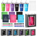 12-Piece Employee Appreciation Gift Set - 20oz Insulated Stainless Steel Tumblers with Lids & Straws