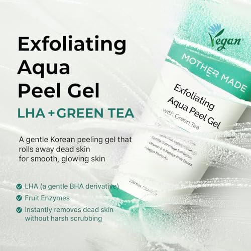Mother Made Green Tea Exfoliating Aqua Peel Gel 2 Pack - Gentle Facial & Body Peeling