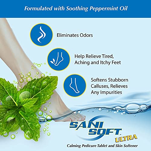 Peppermint & Aloe Vera Pedicure Soak Tablets - Soothing Foot Care, 150 Tabs