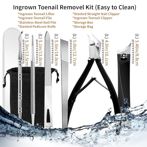 Ingrown Toenail Removal Kit - 6-Piece Professional Pedicure Tools