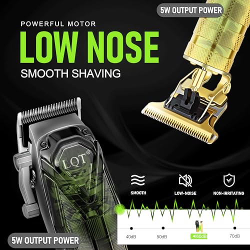 LQT Yellow Cordless Hair & Beard Trimmer Set for Men - Barber-Grade, Low Noise, USB Charging