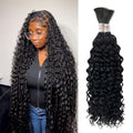 Miss Lee 18in Black Water Wave Human Braiding Hair - 2 Bundles, No Weft