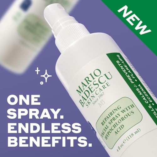 Hypochlorous Acid Facial Spray with Aloe Vera - 4 Fl Oz Pack of 2, Soothes Irritated Skin