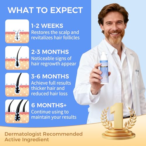 Minoxidil Foam for Hair & Beard Growth - 2.8 Fl Oz Pack of 5 - 6 Month Supply