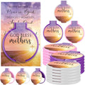 50 Sets Mothers Day Christian Gifts with Lavender Pocket Mirrors & Bible Verse Cards - Light Color