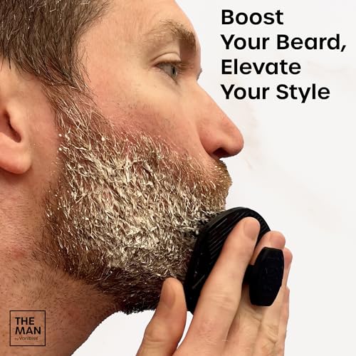 Beard Scrubber with Hook - Silicone Facial Hair Cleansing & Exfoliating Brush for Men