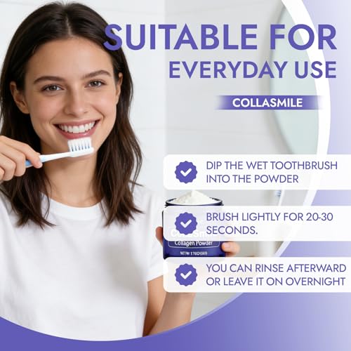 Collagen Tooth Powder with Hydroxyapatite for Enamel Strengthening and Gum Care