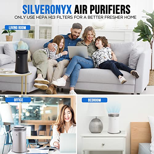 SilverOnyx Black 5-in-1 HEPA Air Purifier for Large Rooms Up to 500 Sq Ft