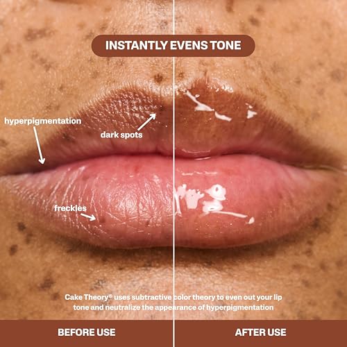 POUND CAKE Cake Theory Lip Tone Equalizing Oil Duo | Hydrating and High-Shine Blurring Lip Oils in Browning (Purple Brown Tint) & Melted Butter (Yellow Tint) | Clean, Vegan, and Moisturizing Formula ?