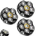 Magnetic 6 Blades Head Shaver Replacement Heads for 6D Electric Razors – Black 3 Pack