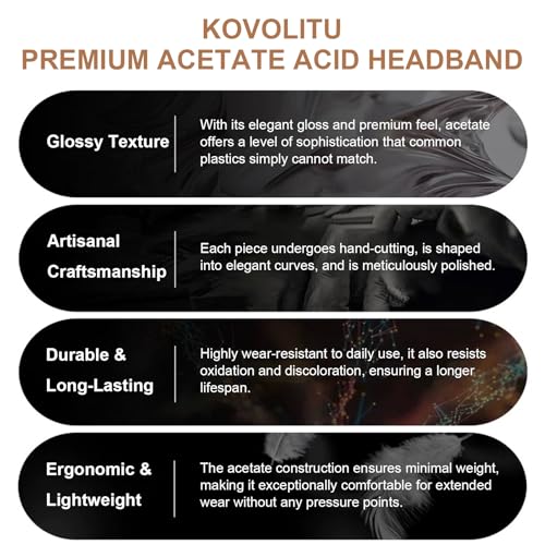 KOVOLITU Amber Headband for Eyewear – No Pressure, Comfortable Hair Band for Women & Girls