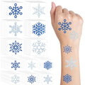Kathfly 180 Pcs Snowflake Temporary Tattoos Winter Christmas Glitter Sticker Party Decorations Supplies Favors Gifts Cute Apparel Accessories for Body Face Women Party Supplies(Snowflake)