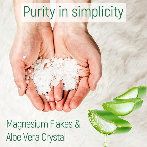 Magnum Solace Magnesium Bath Flakes with Aloe Vera - 10 lbs Dead Sea Salt Soak - Pack of 1