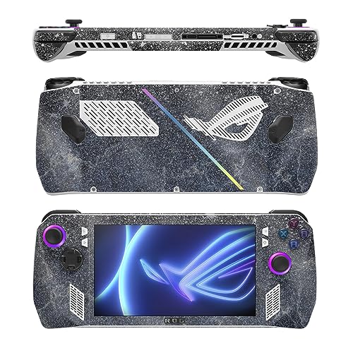 MightySkins Glossy Glitter Skin Compatible with Asus ROG Ally - Dark Shimmer Marble | Protective, Durable High-Gloss Glitter Finish | Easy to Apply