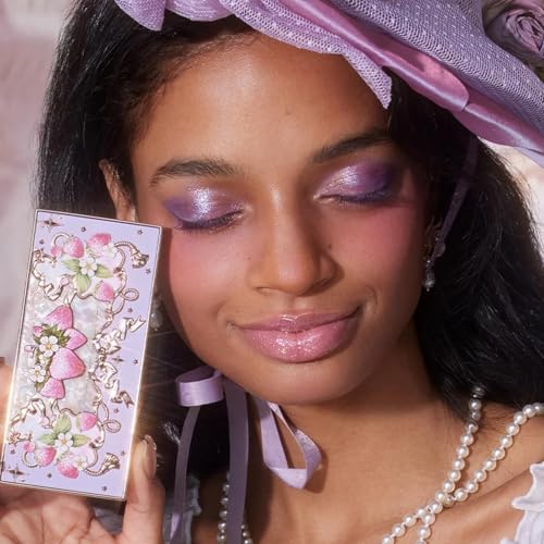 Flower Knows G01 Starmoon Strawberry Violet & Pink Eyeshadow Palette, 0.21 oz