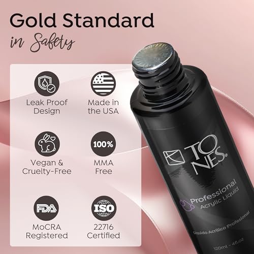 Watermelon Scented EMA Monomer - Odor Neutralizing Acrylic Nail Liquid 32 Fl Oz - Non-Yellowing, Superior Adhesion, MMA-Free, Made in USA