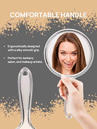 OMIRO Double-Sided Hand Magnifying Mirror Set - Clear 12 Pack
