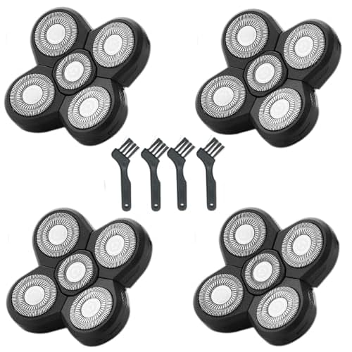 Shaver Replacement Blades Compatible with Shaver Head,5 Blades Shaver Replacement Heads Replacement Blades for Bald Men(4 pcs)