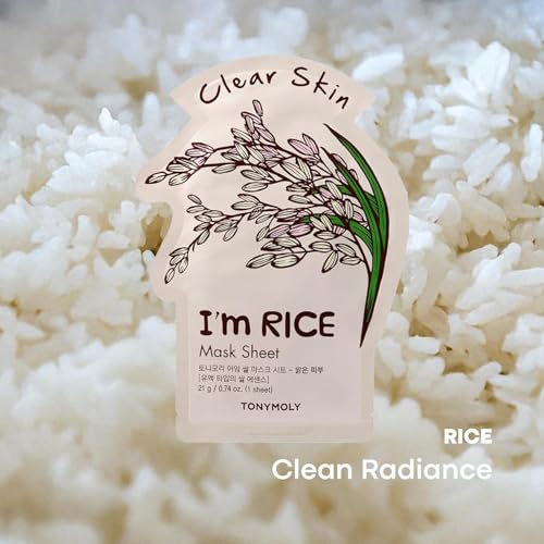 Hydrating Rice Face Sheet Masks 10 Pack for Nourishing & Soothing Skin