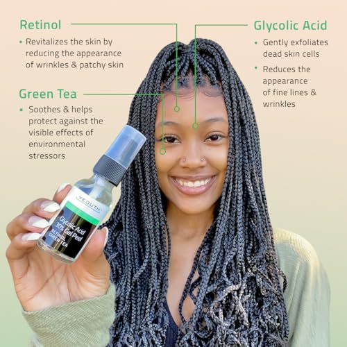 YEOUTH Glycolic Acid Peel for Face, At Home Chemical Exfoliator AHA 30% Glycolic Acid Face Peel with Retinol, Designed to Refresh and Smooth the Appearance of Skin 2oz