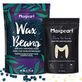 Maxpearl Hard Wax Beads Pack - 2.5LB Coarse Body Wax Beads + 1LB Fine Facial Wax Beads